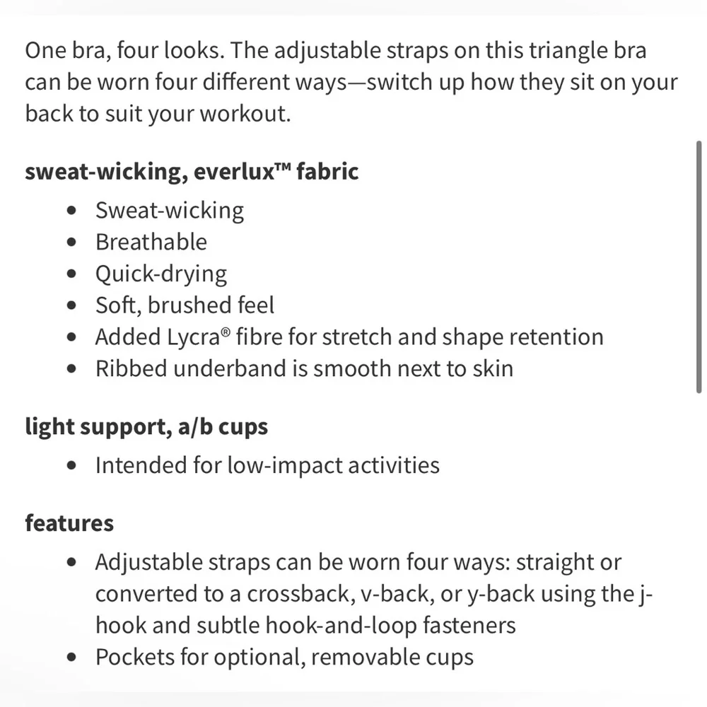 Lululemon License to Train Triangle Bra Kayak Blue Light 8